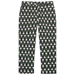Mint Velvet Black Floral Print Capri Trousers